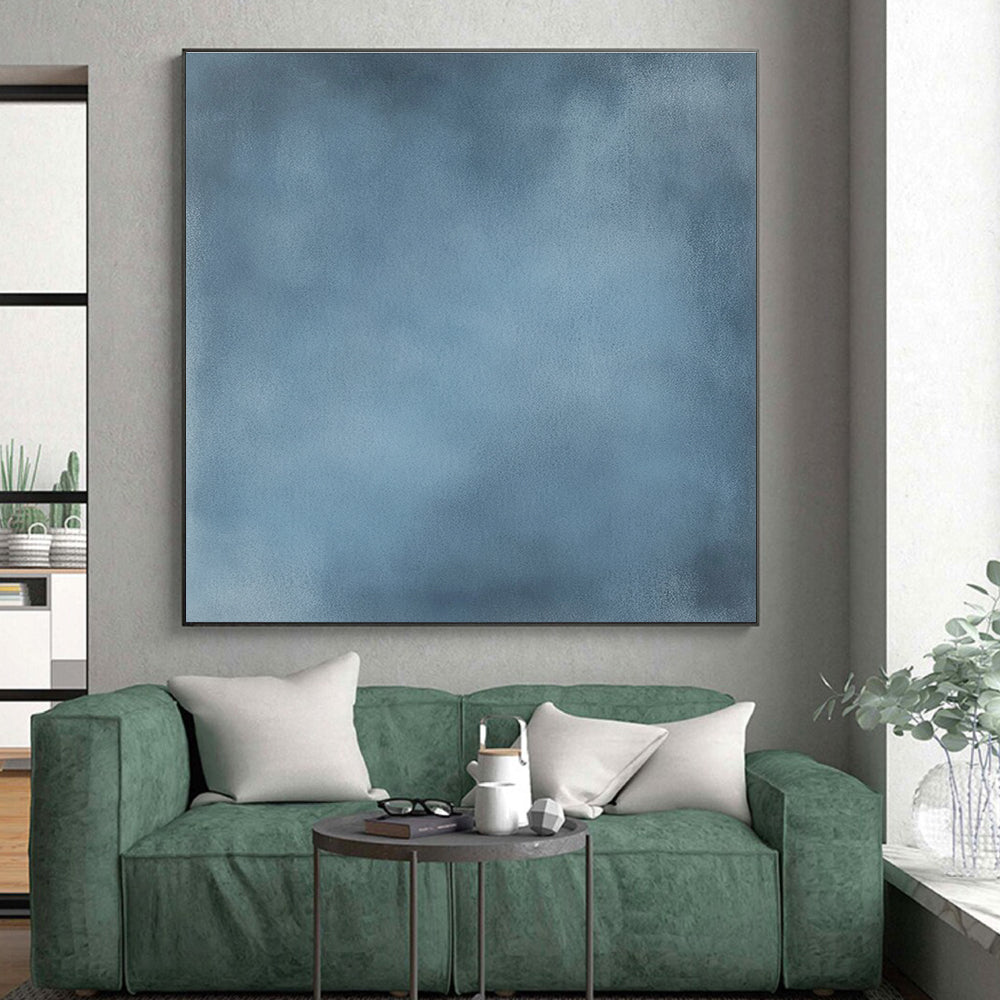 Blue Abstract Painting with Subtle Depth GER134