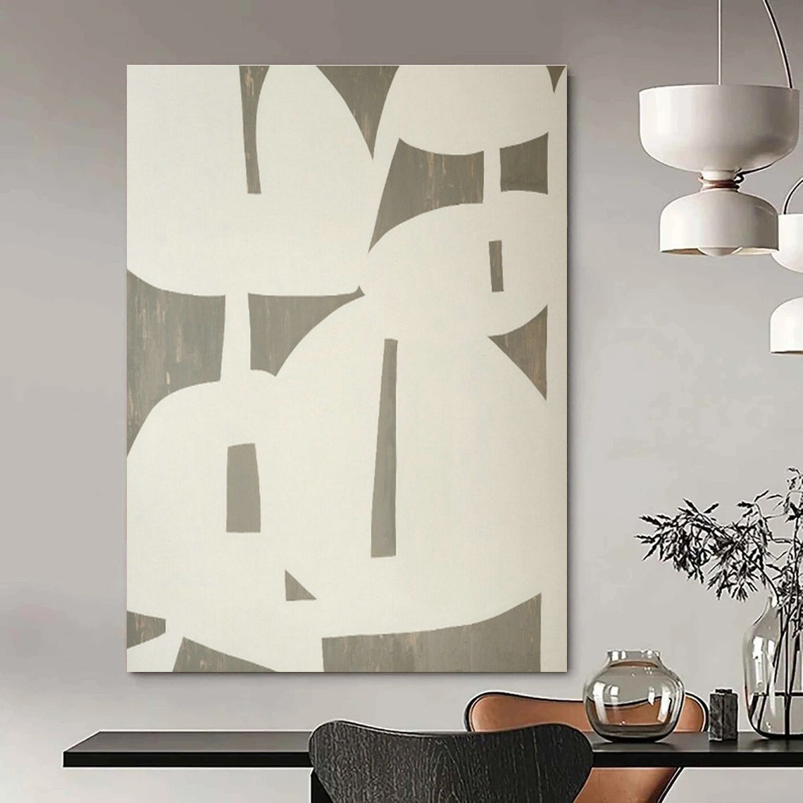 Extra-large Custom Handmade Abstract Painting for Bedroom Wardrobe Interior Wall and Dining Room Side Table Wall DLZ1888