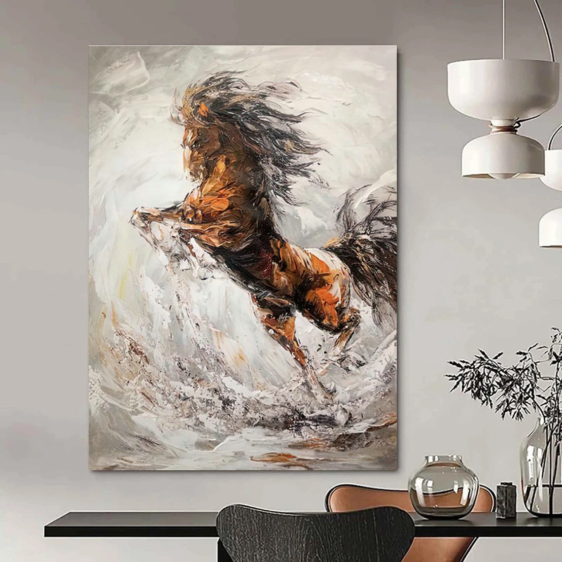 Tremendous Custom - Textured Handmade Abstract Canvas for Bedroom & Entryway DLZ2131