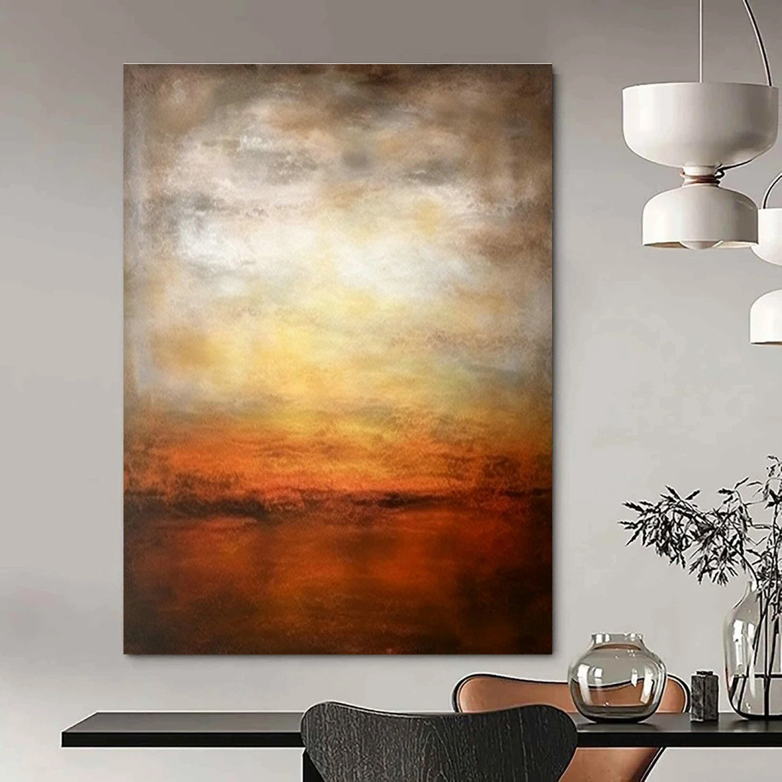 Roomy - Depth Custom Hand - Painted Abstracts for Cottage Coziness DLZ0444