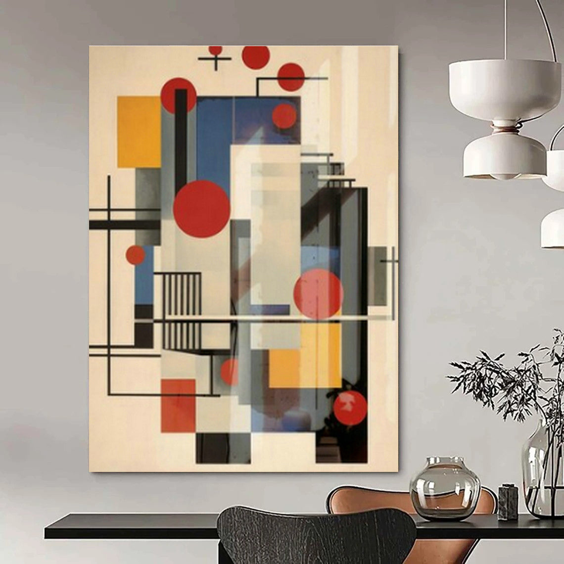 Large Customizable Hand-Painted Abstract Art for Hallway Coat Rack Wall and Living Room Entertainment Center Wall DLZ1939
