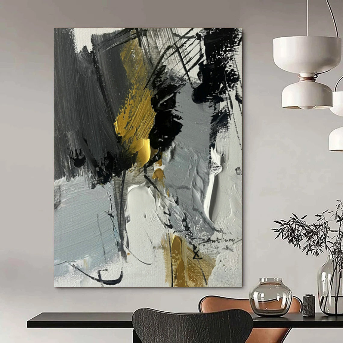 Custom Abstract Paintings for Bedroom Dressing Chambers and Office Branding Zones DLZ0803