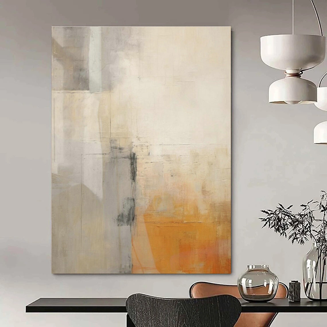 Large Customizable Handmade Abstract Painting for Living Room Bookshelf and Bedroom Reading Nook Wall DLZ1959