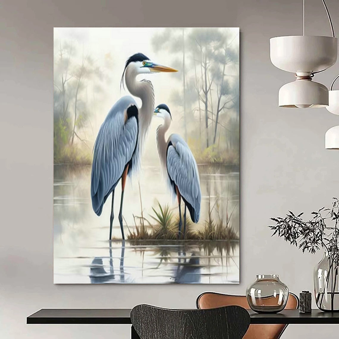 Large Custom Handmade Abstract Wall Art for Dining Room and Cottage Hallway DLZ1542