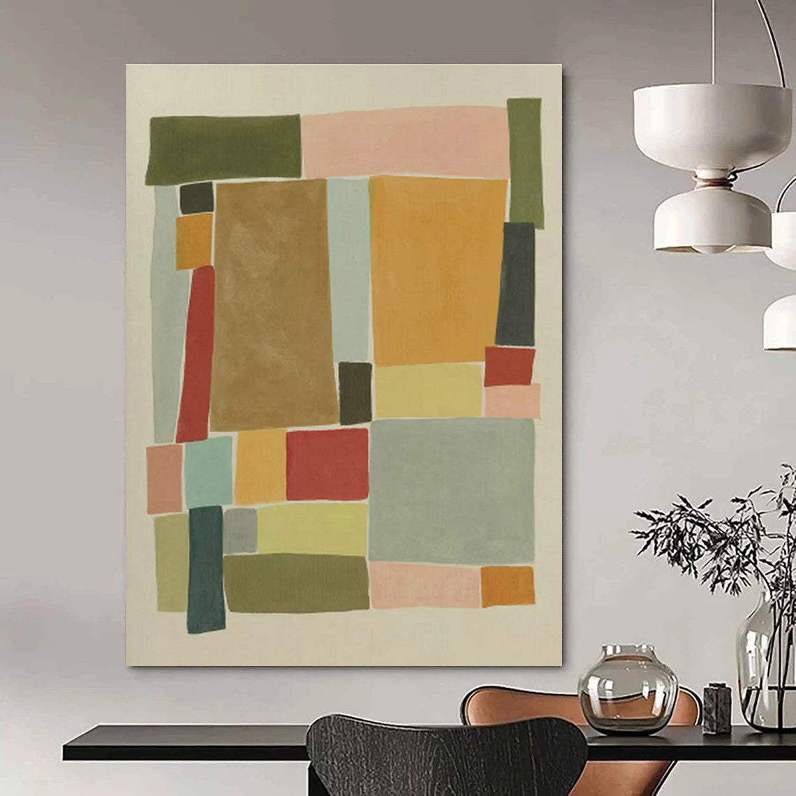 Super - Immense - Ultra, Energy - Harvesting Custom Abstracts for Dining Room Sustainability DLZ0513