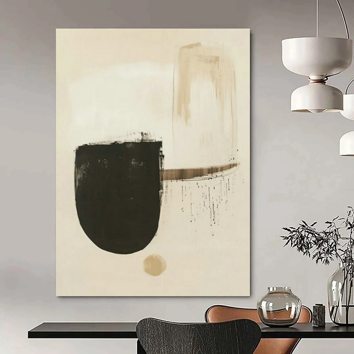 Immense - Format Custom Hand - Painted Abstracts for Dining Room Ambiance DLZ0426