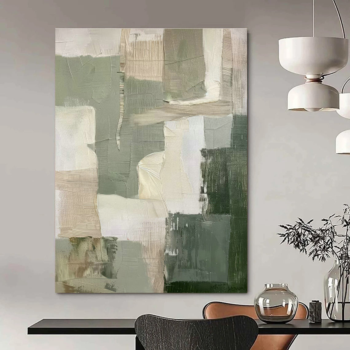 Extra - Vast Hand - Painted Abstract Canvases for Bedroom Headboards & Cottage Hallway Coat Hooks DLZ0709