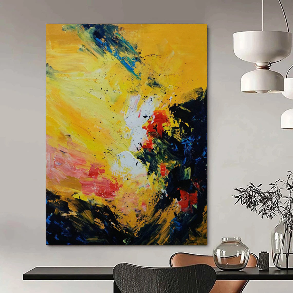 Custom Handmade Abstract Canvas for Office & Cottage Bedroom DLZ1349