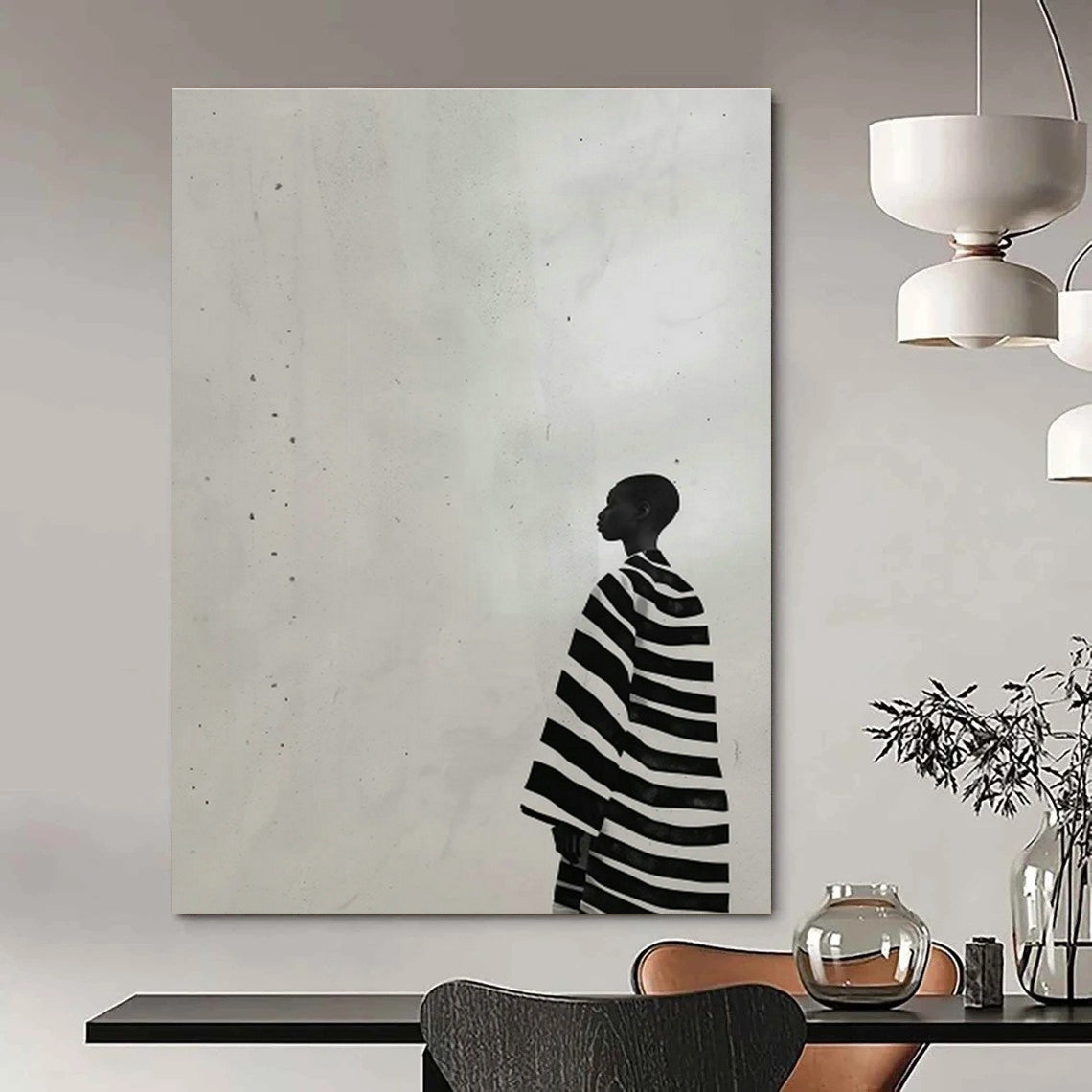 Hand - Painted Custom Abstracts for Cottage Dining Room Breakfast Bars & Hallway Display Cases DLZ0696