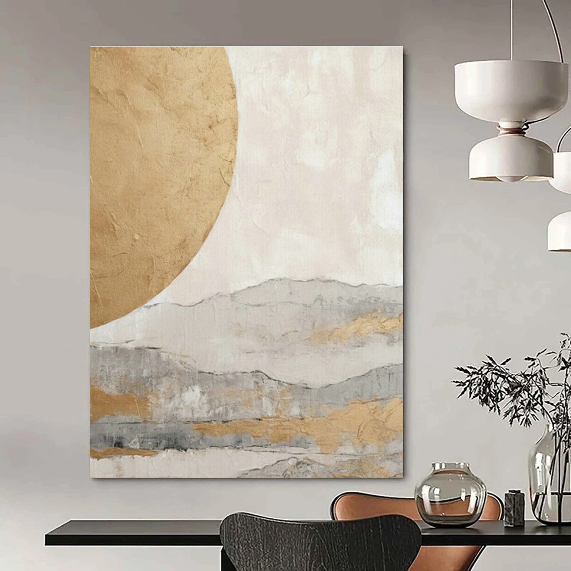 Original Handmade Abstract Canvas for Hallway and Cottage Living Room DLZ1625