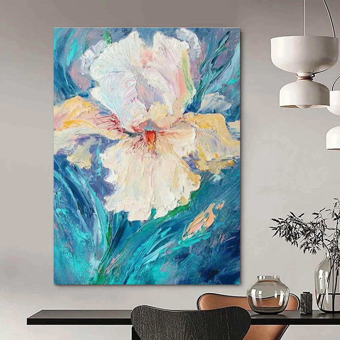 Oversized Hand-Painted Abstract Artwork, the Source of Inspiration for Office and Corridor DLZ0949