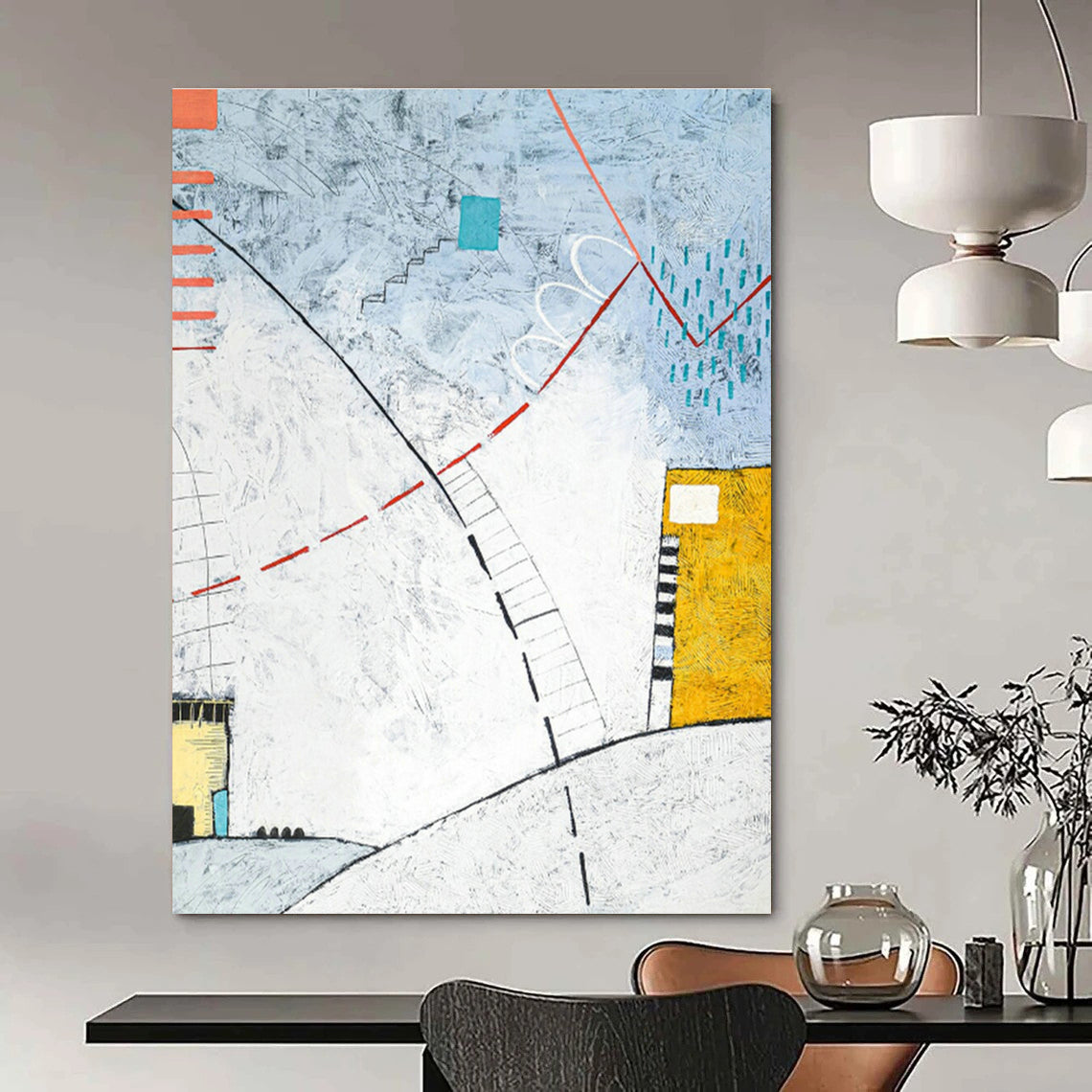 Immense - Proportioned Bespoke Abstract Canvas for Office & Bedroom DLZ1099