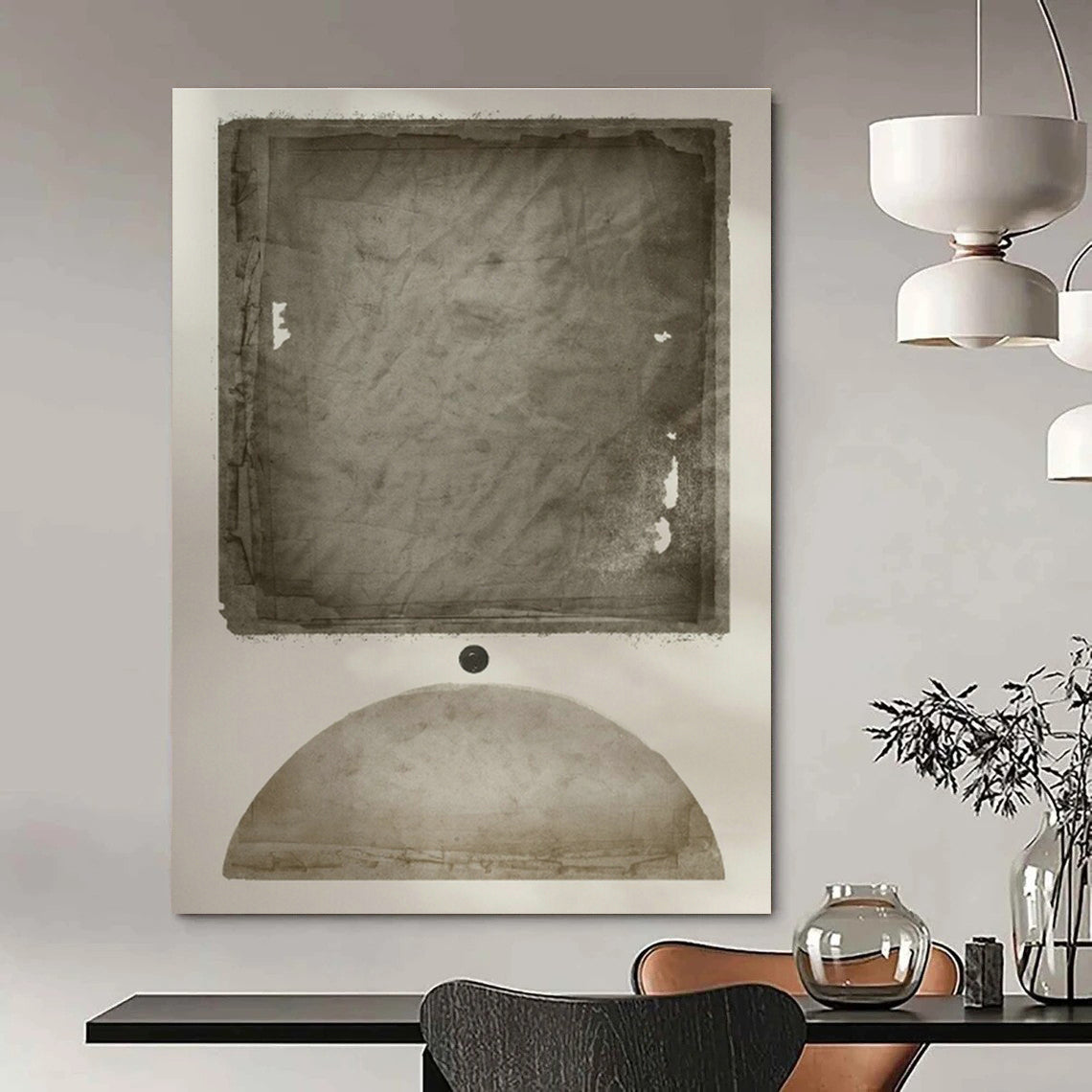 Hand - Painted Oversized Abstract Wall Feature for Bedroom & Entryway DLZ1369