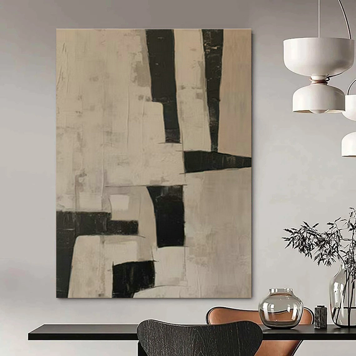 Extra-large Custom Handmade Abstract Wall Decor for Bedroom Walk-in Dressing Room and Dining Room Dessert Station Wall DLZ1882