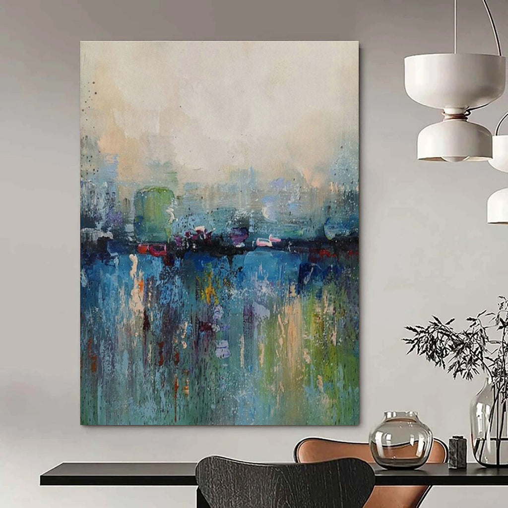 Big Hand Painted Abstract Art for Entryway & Office DLZ2024
