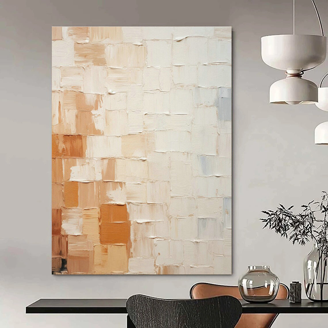 Custom - Designed Hand - Painted Abstract Artwork for Cottage Living Room & Office DLZ1338