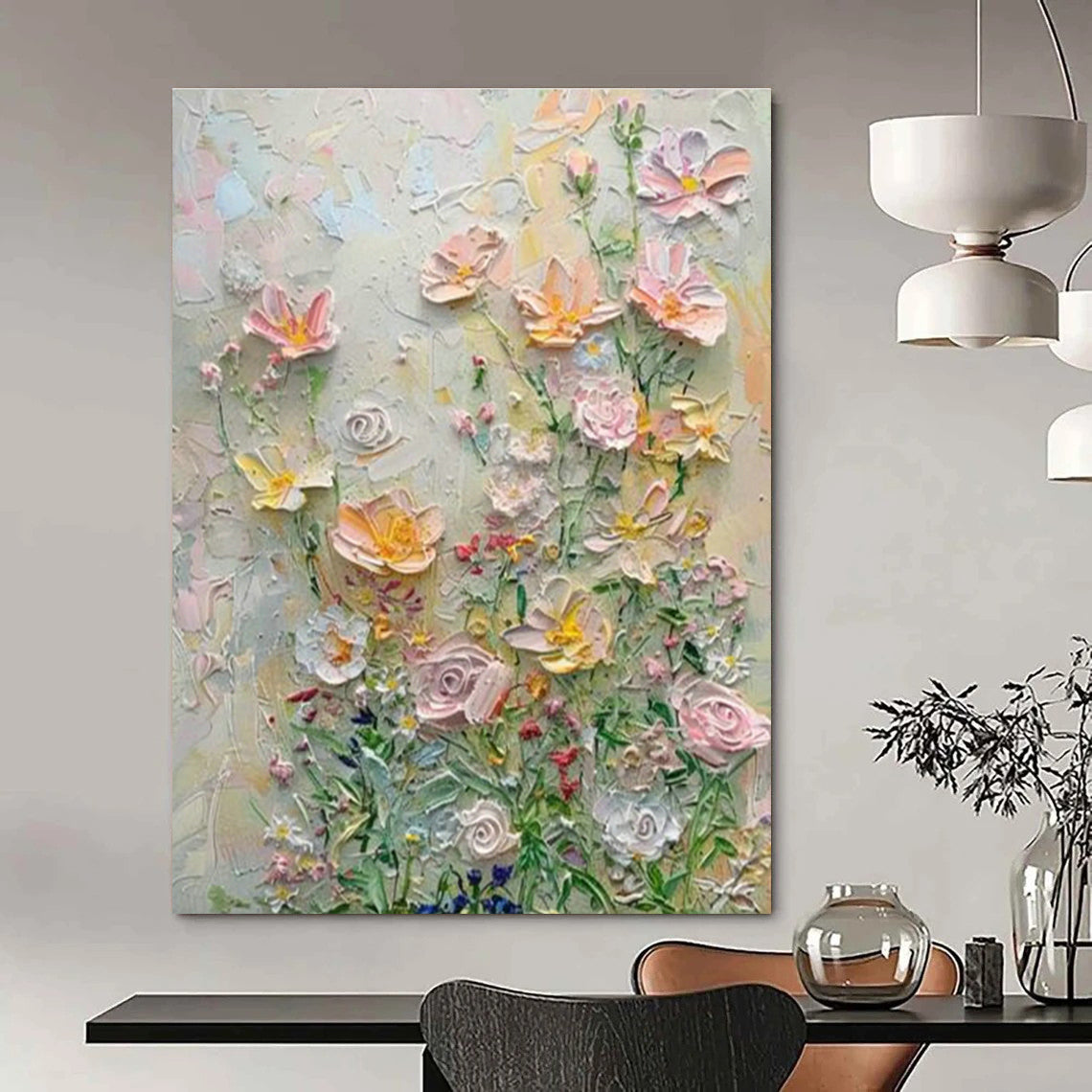 Hand - Painted Abstract Wall Art Trios for Cottage Hallway & Entryway DLZ1391