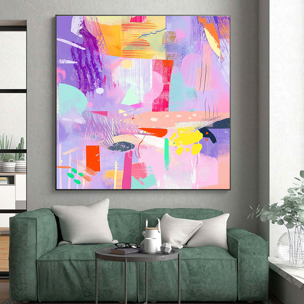 Pastel Colorful Abstract with Purple and Pink Tones GER299