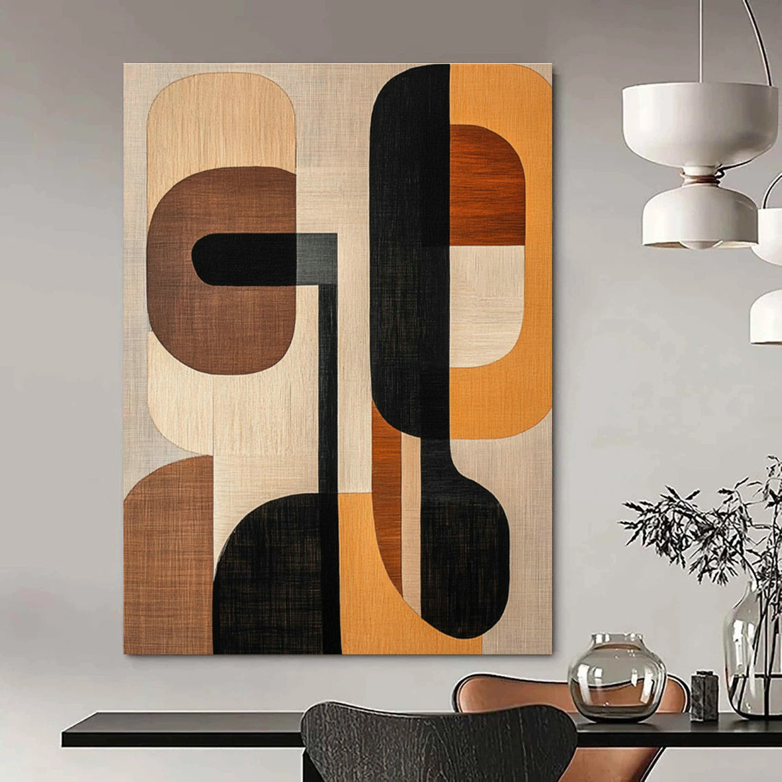 Immense Custom - Made Abstract Mural for Cottage Dining Room & Bedroom DLZ1249