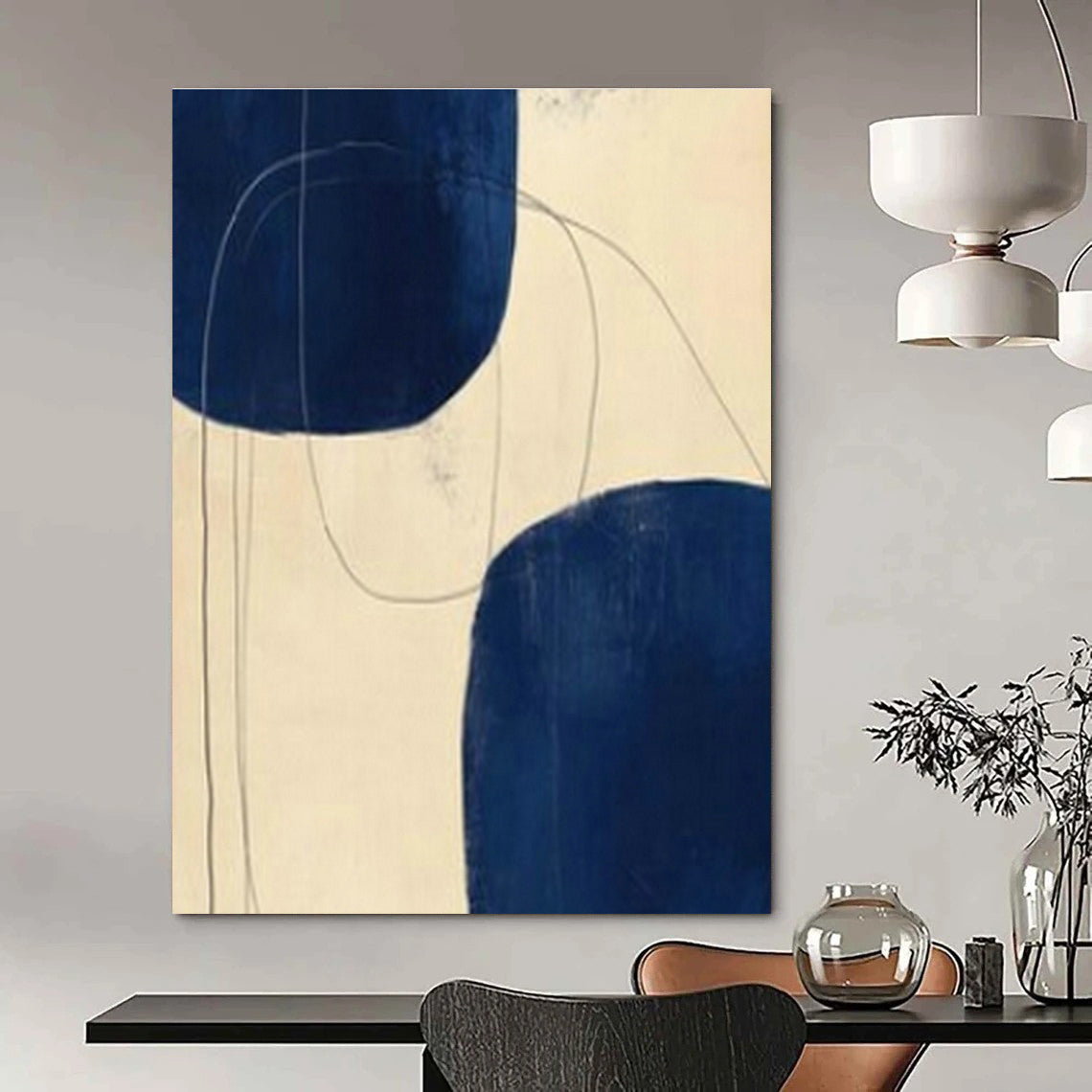 Oversized Custom Handmade Abstract Wall Decor for Cottage Office Standing Desk and Bedroom Yoga Mat Storage Wall DLZ1961
