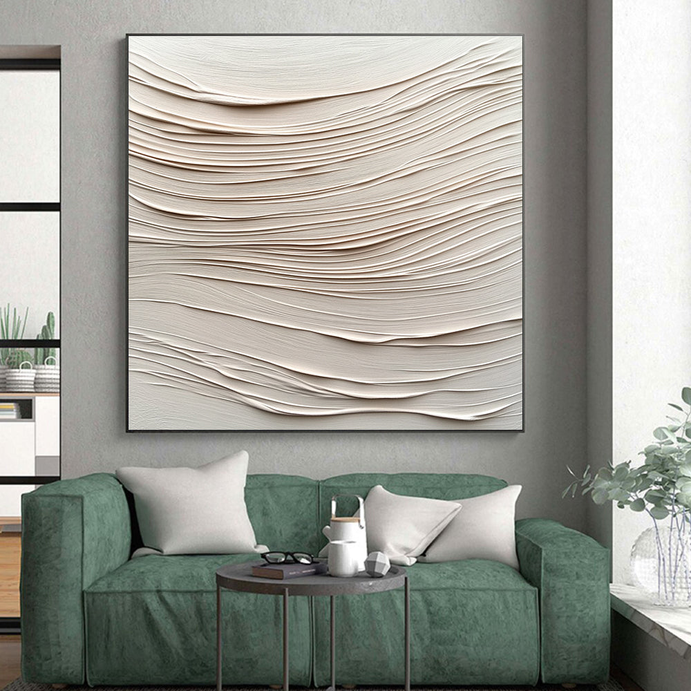 Creamy Wavy Textures Abstract Painting GER873