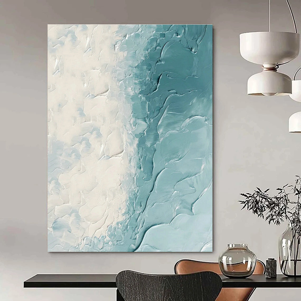 Mega-Scale Hand-Crafted Abstract Canvas for Bedroom & Hallway DLZ1257