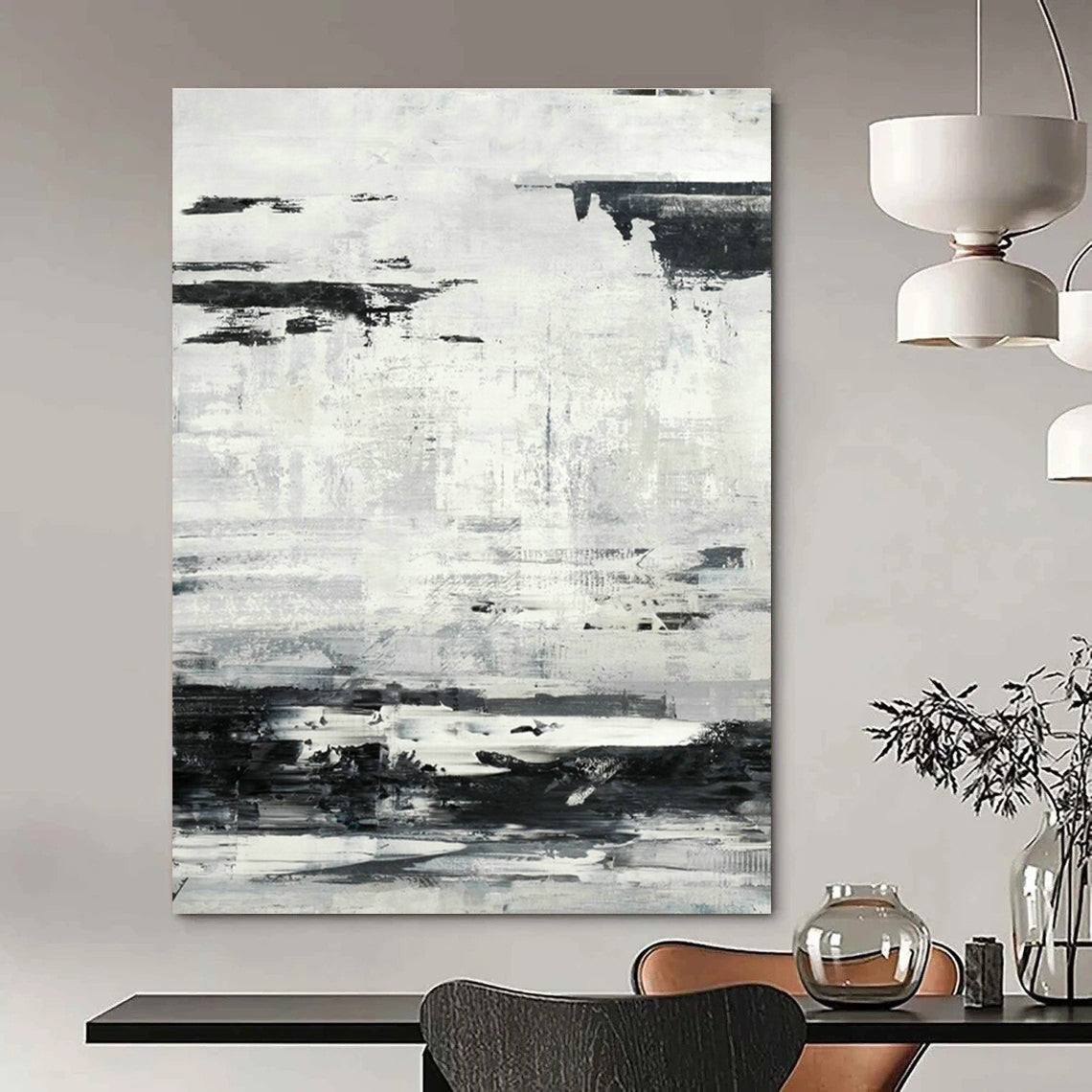 Monumental Bespoke Hand Painted Abstract Wall Decor for Living Room & Bedroom DLZ2077