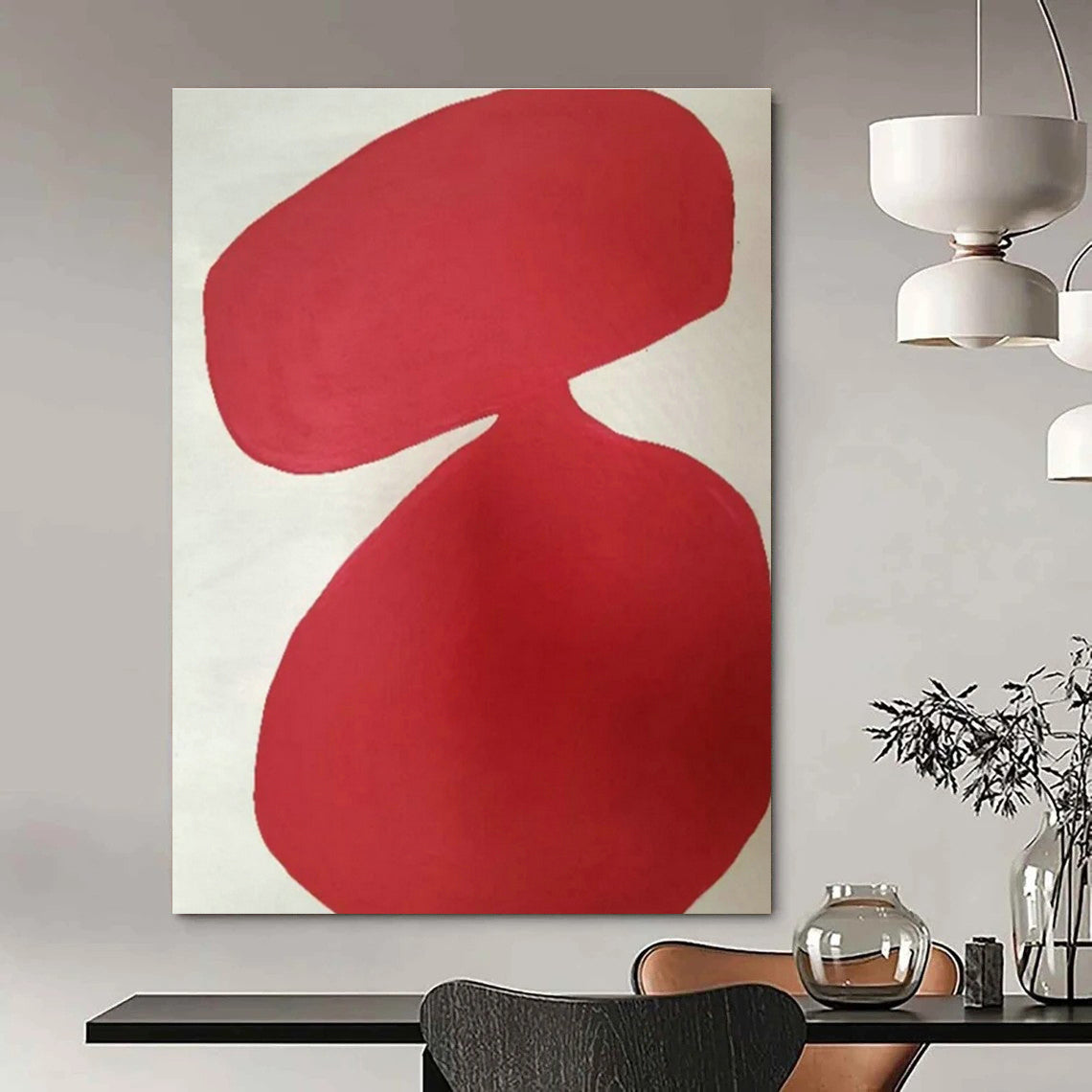 Oversized Custom Hand-Painted Abstract Art for Cottage Kitchen Spice Rack Wall and Office Whiteboard Wall DLZ1894