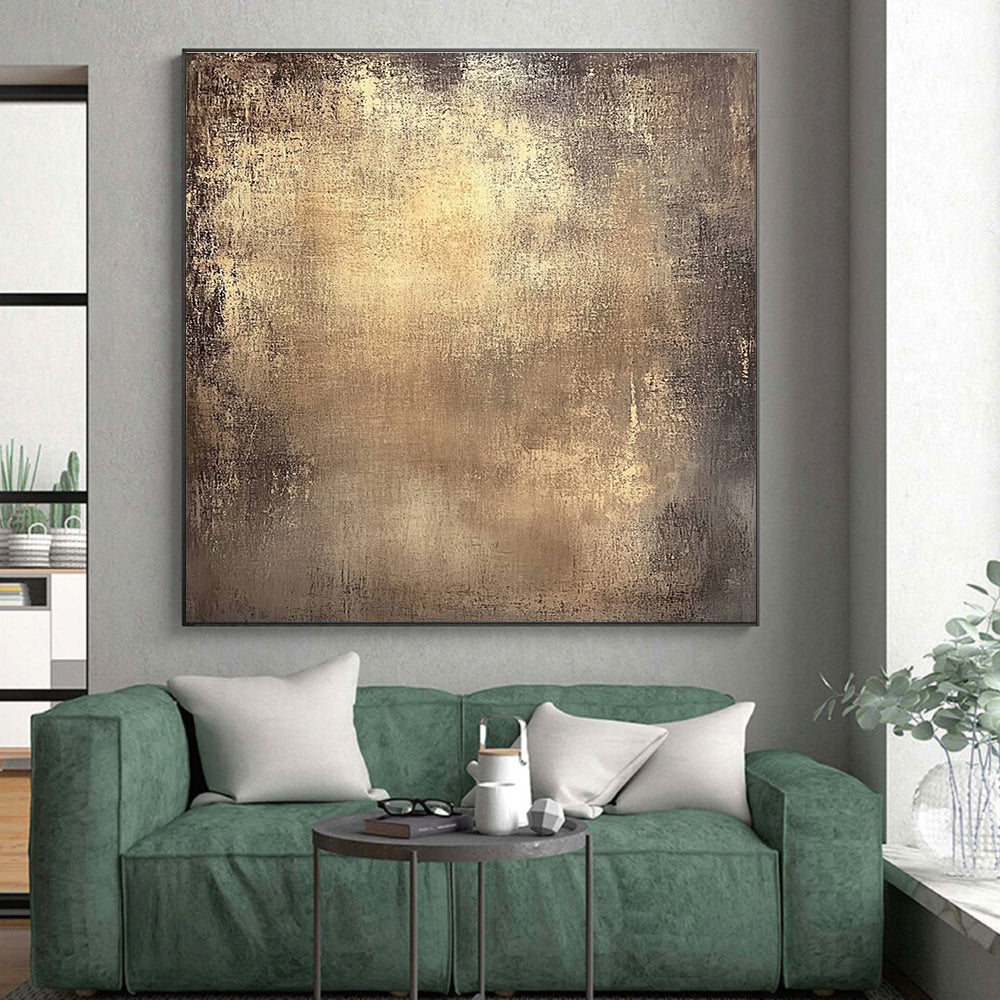 Gold - Textured Abstract Painting with Aged Elegance GER135