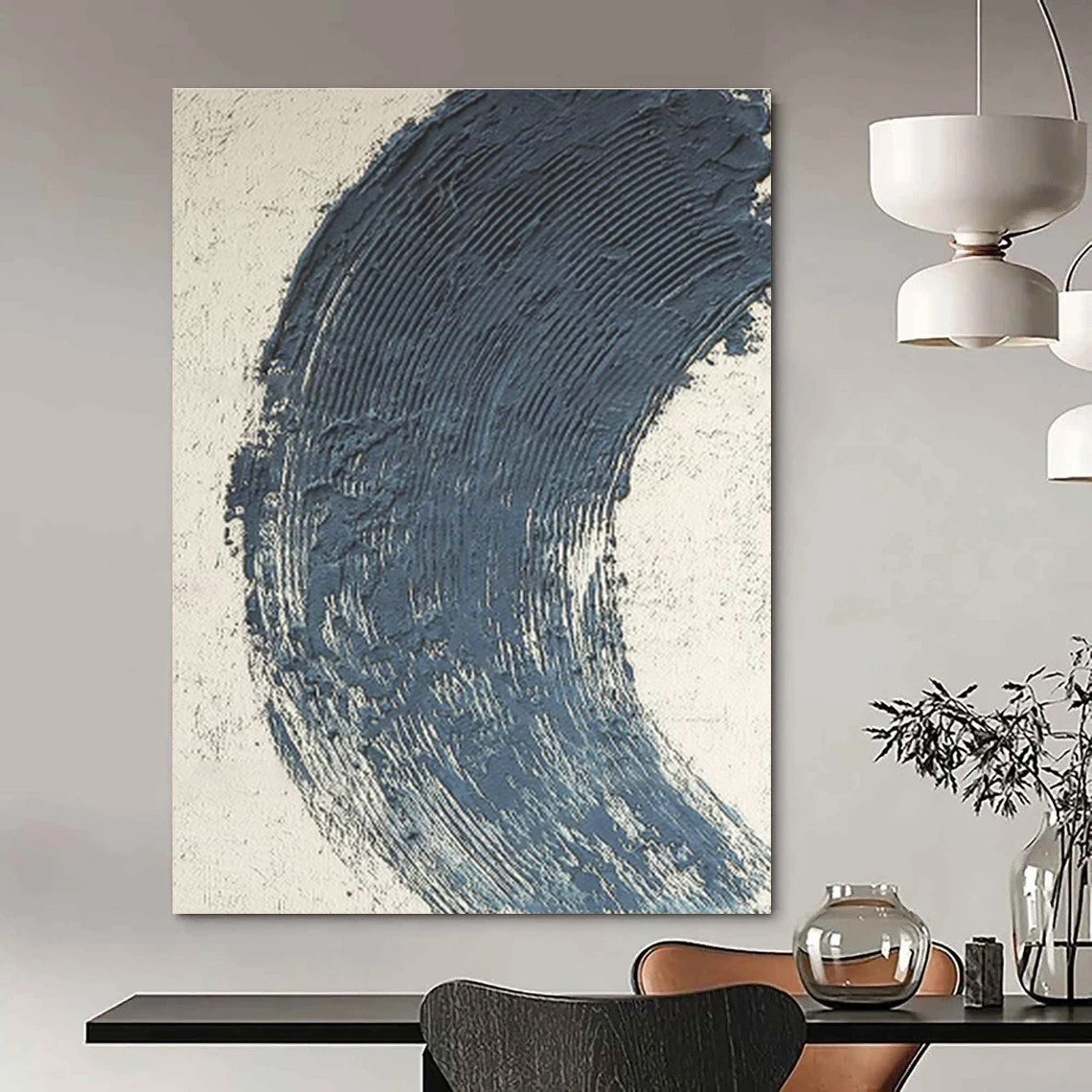 Oversized Abstract Hand - Painted Murals for Office Conference Rooms & Dining Room Alcoves DLZ0663