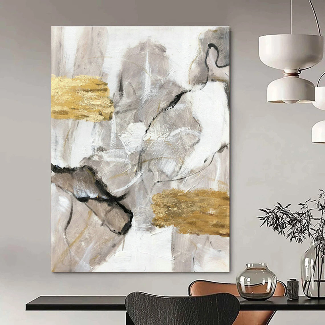 Gargantuan-Dimensioned Handmade Abstract Wall Decor for Bedroom & Hallway DLZ1274