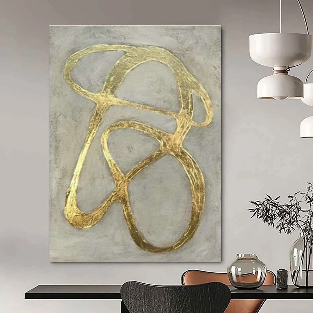 Large Customizable Handmade Abstract Painting for Bedroom Bed Footboard Wall and Living Room Coffee Table Lower Shelf Wall DLZ2000