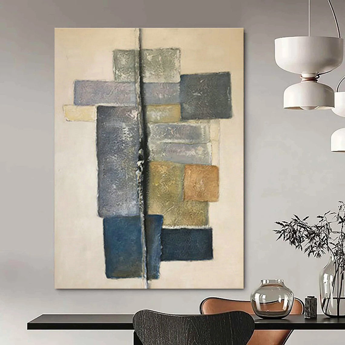 Large-Scale Personalized Abstract Painting for Bedroom & Entryway DLZ1058