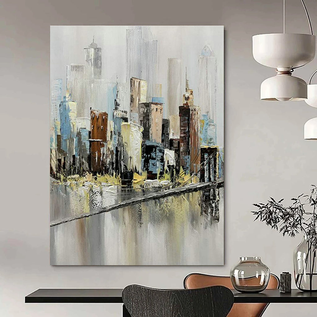 Big Custom - Built Hand Painted Abstract Wall Art for Living Room and Office DLZ2151