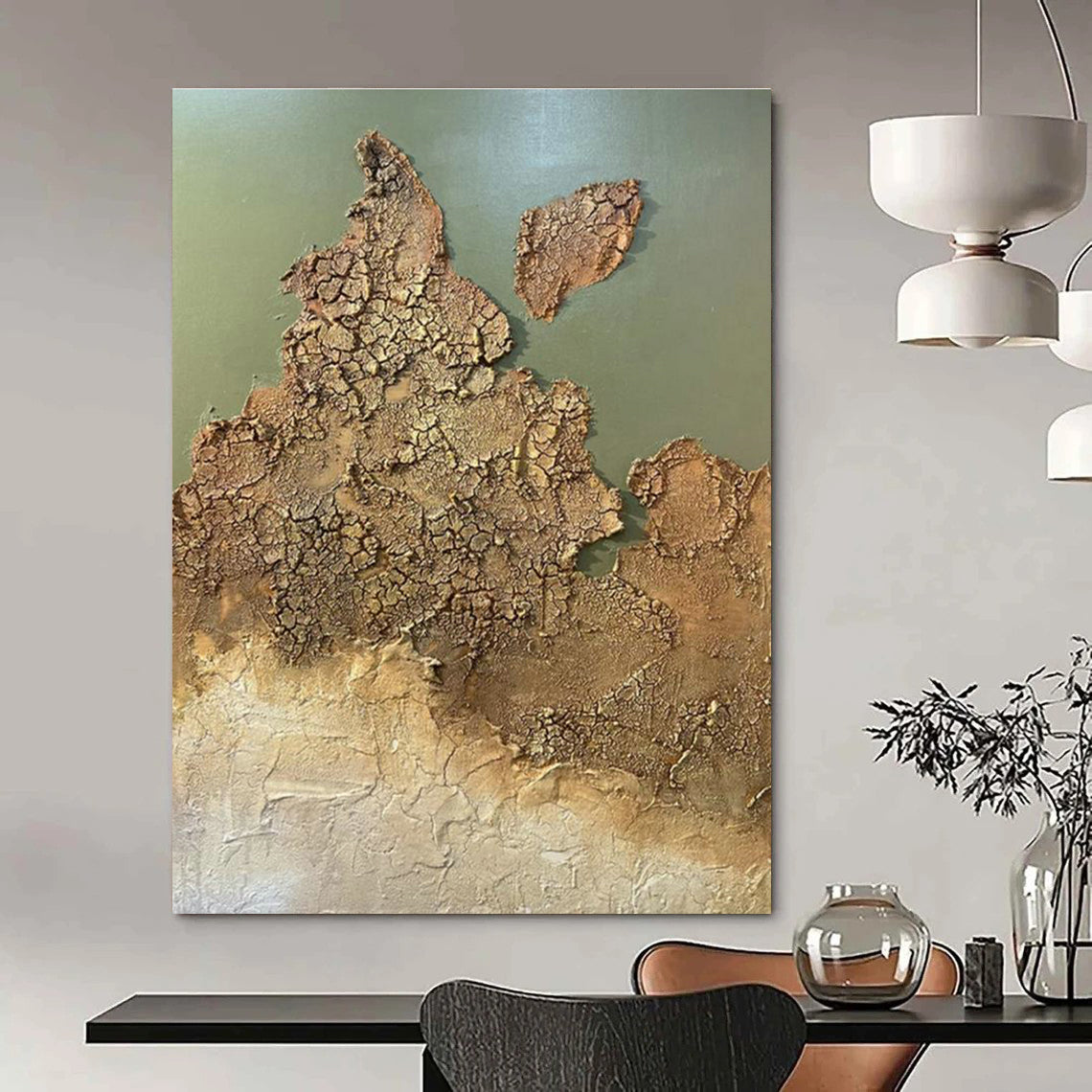 Colossal Size Custom-Engineered Handmade Abstract Canvas for Office & Dining Room DLZ2209
