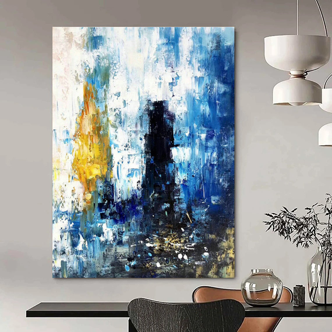 Extra - Vast Hand - Painted Abstract Canvases for Living Room & Entryway Foyers DLZ0573