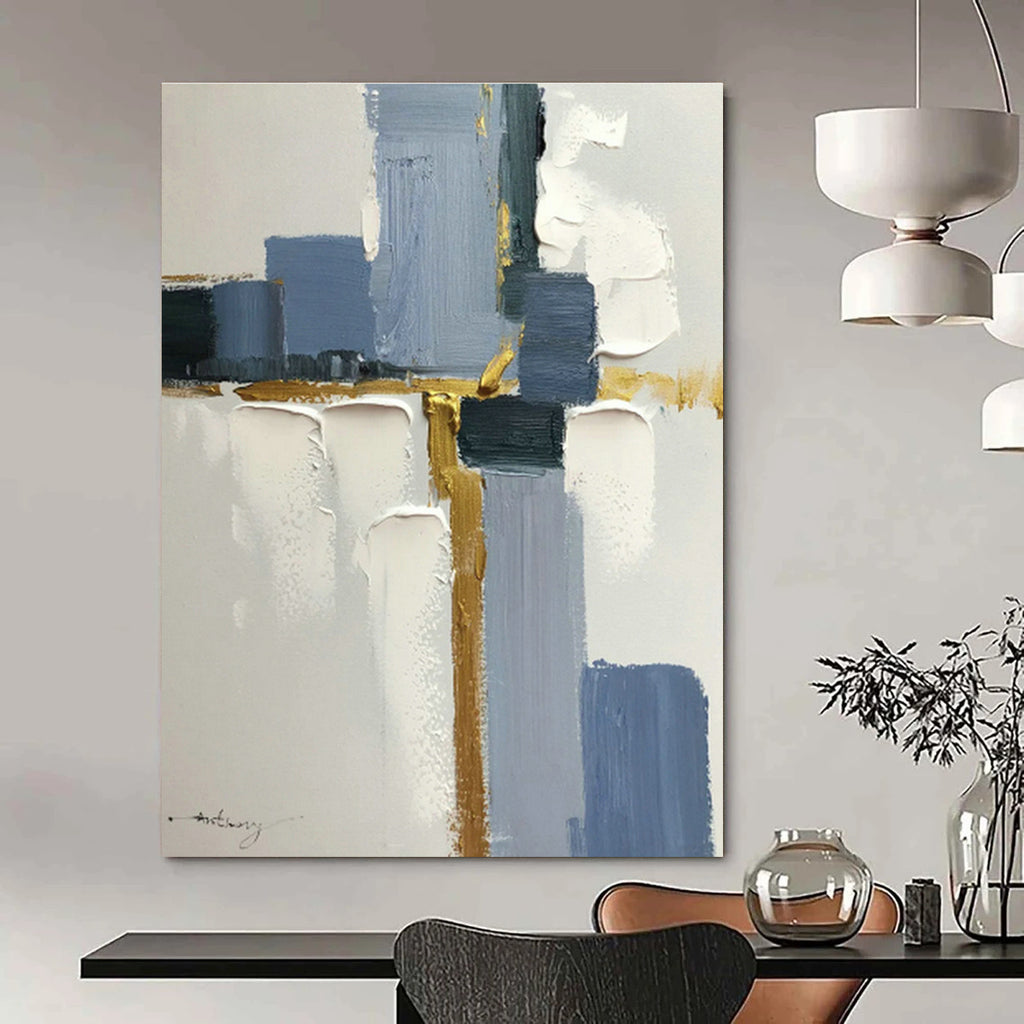 Oversized Abstract Paintings for Living Room Entertainment Centers & Office Breakout Lounges DLZ0816