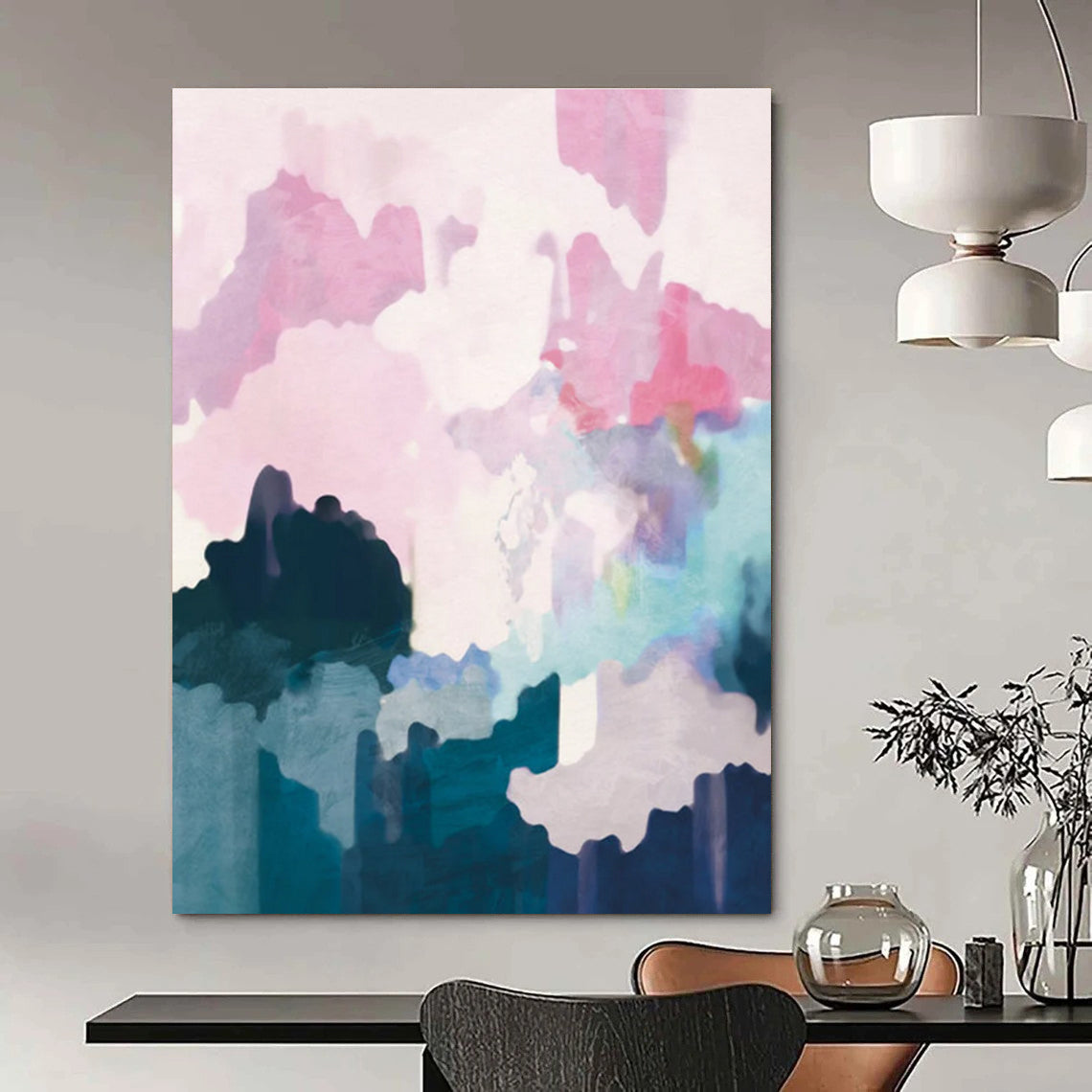 Pastel Abstract Shapes Painting ADGE235