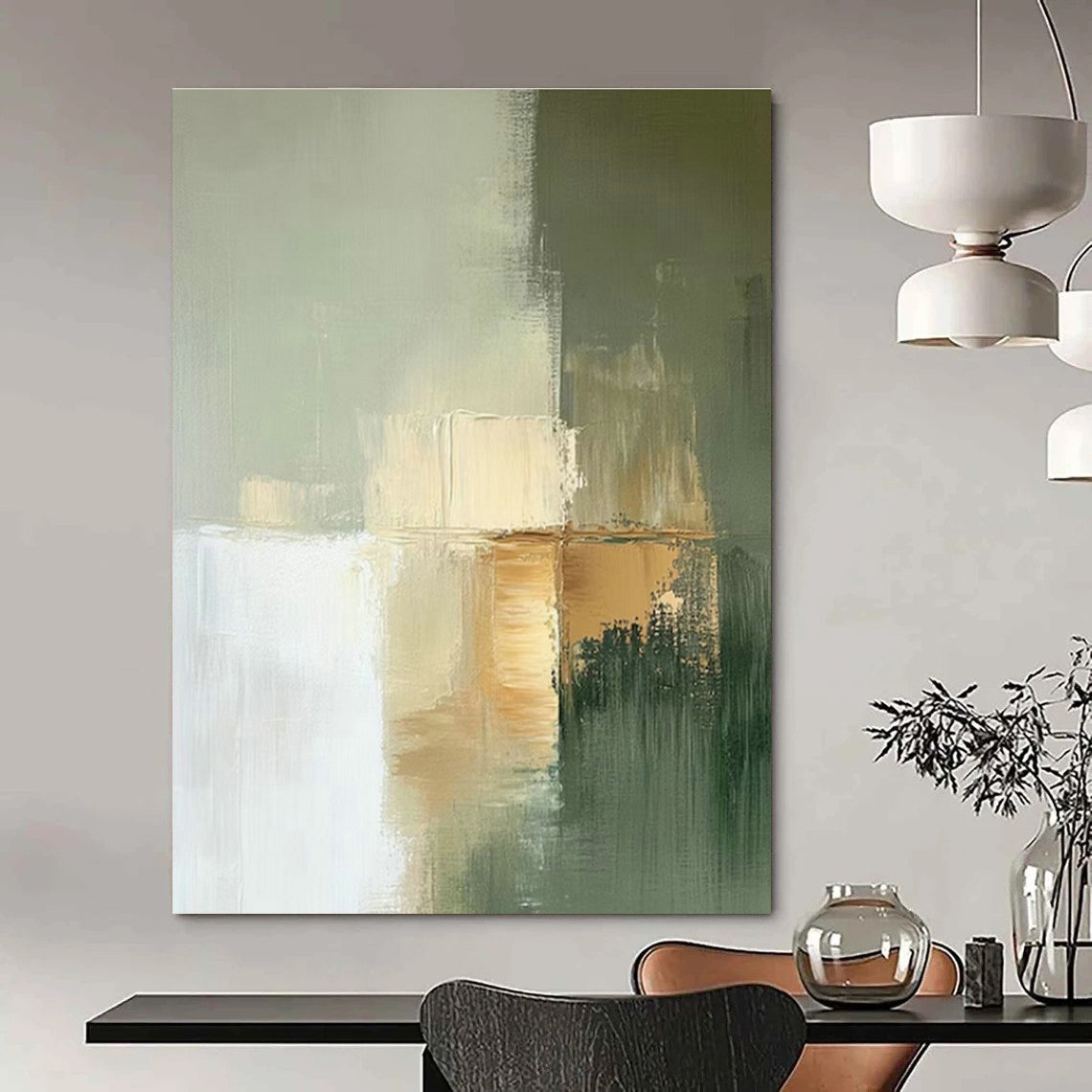 Original Hand-Painted Abstract Painting for Living Room & Cottage Hallway DLZ1650