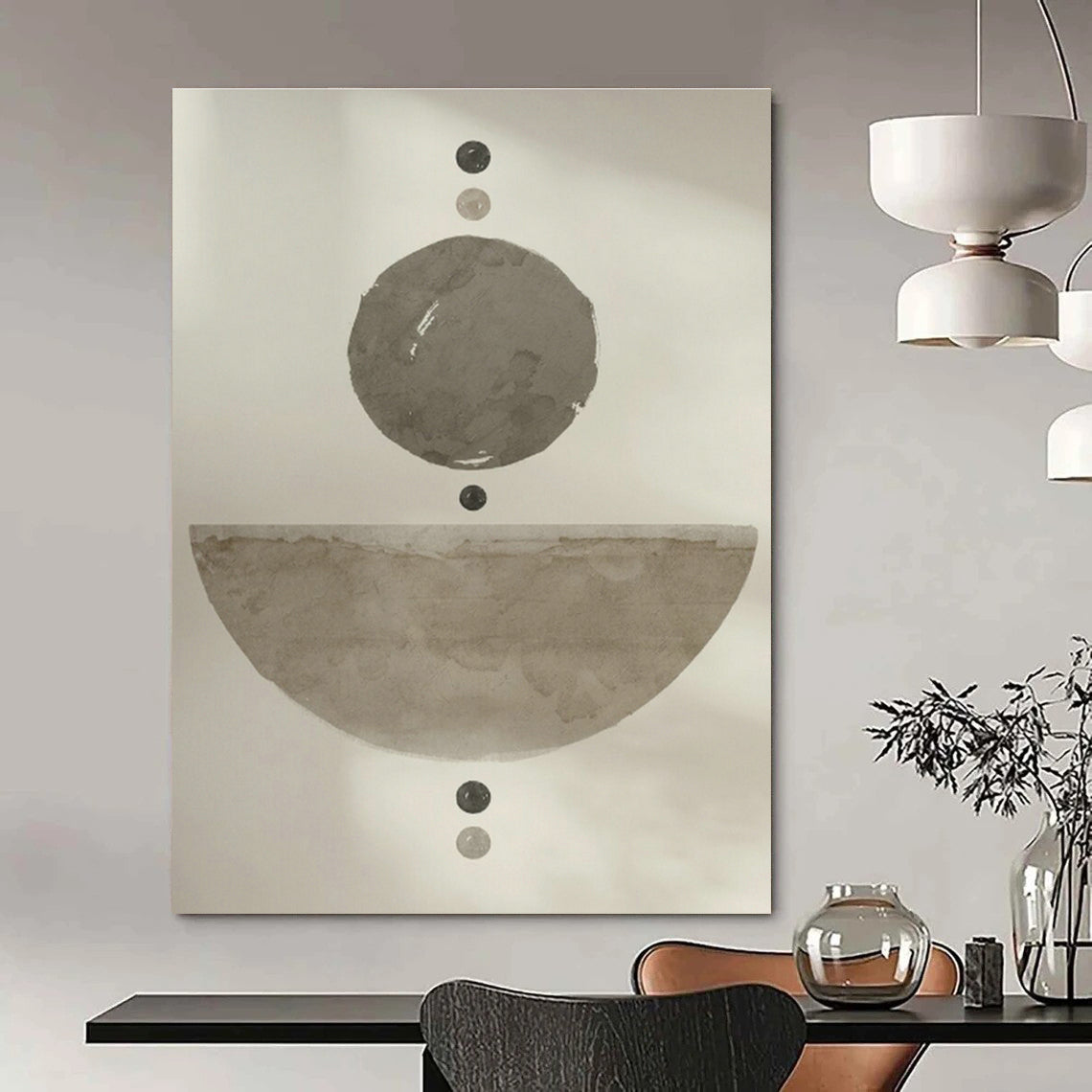 Hand - Painted Abstract Wall Art Collection for Cottage Bedroom & Hallway DLZ1372