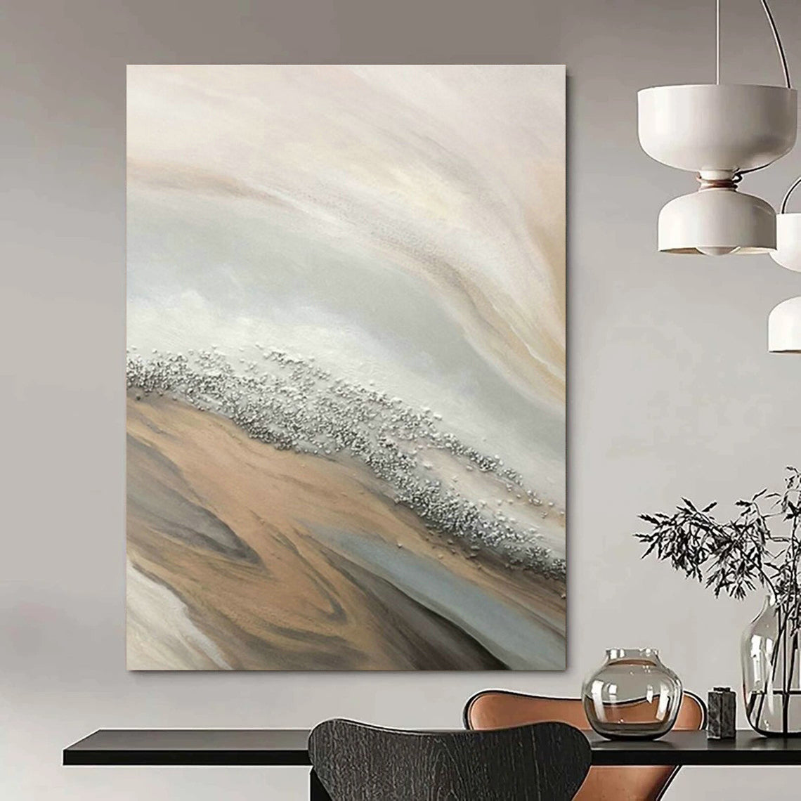 Gigantic - Scale Custom-Made Abstract Artwork for Dining Room & Entryway DLZ1235