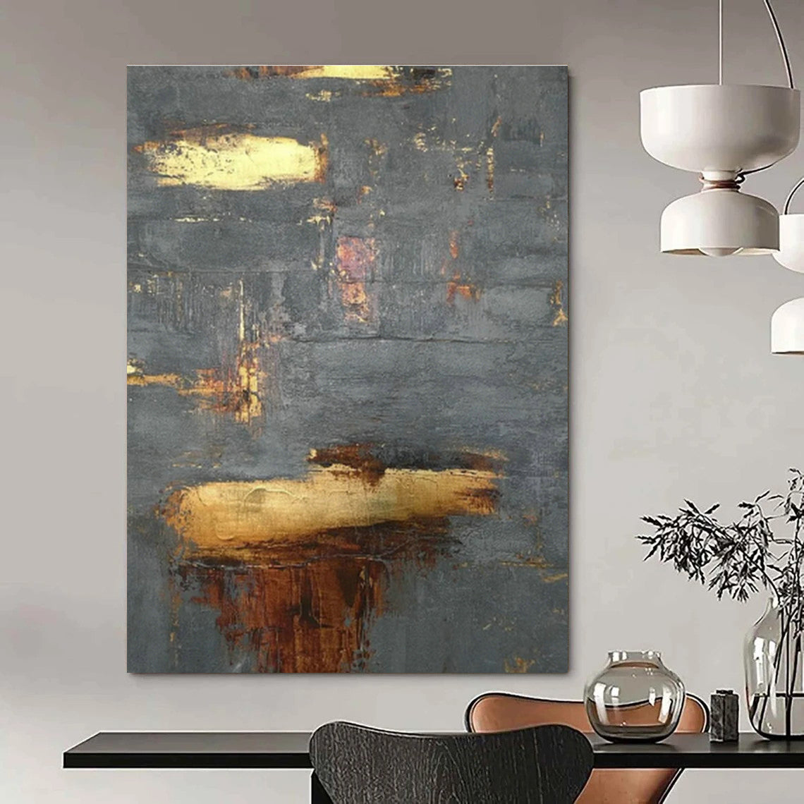 Hand - Painted Abstract Art for Dining Room and Entryway DLZ0635