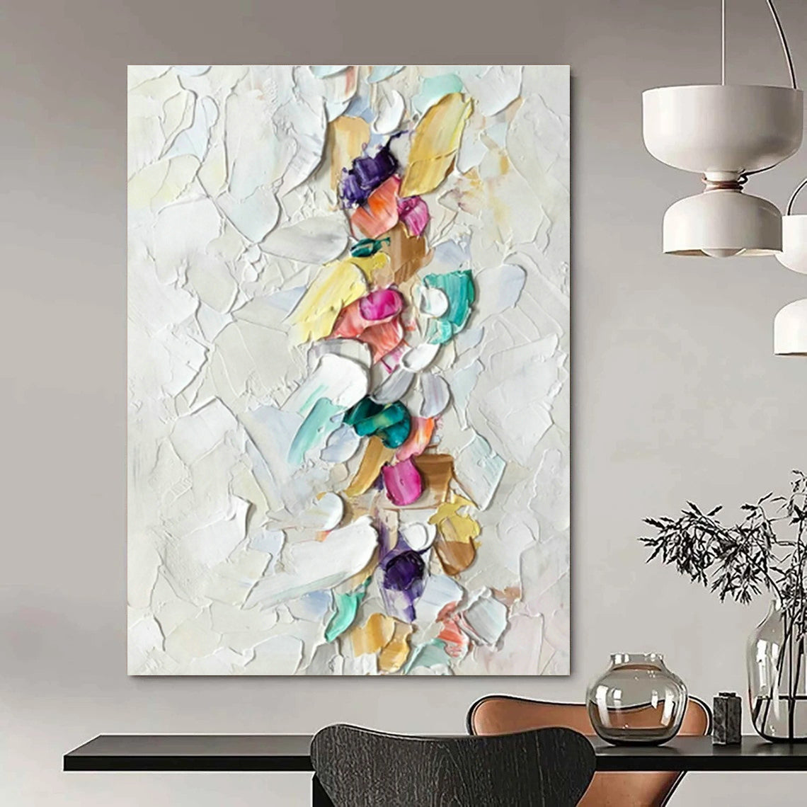 Custom-Made Extra Large Hand-Painted Abstract Canvas for Bedroom & Living Room DLZ0981