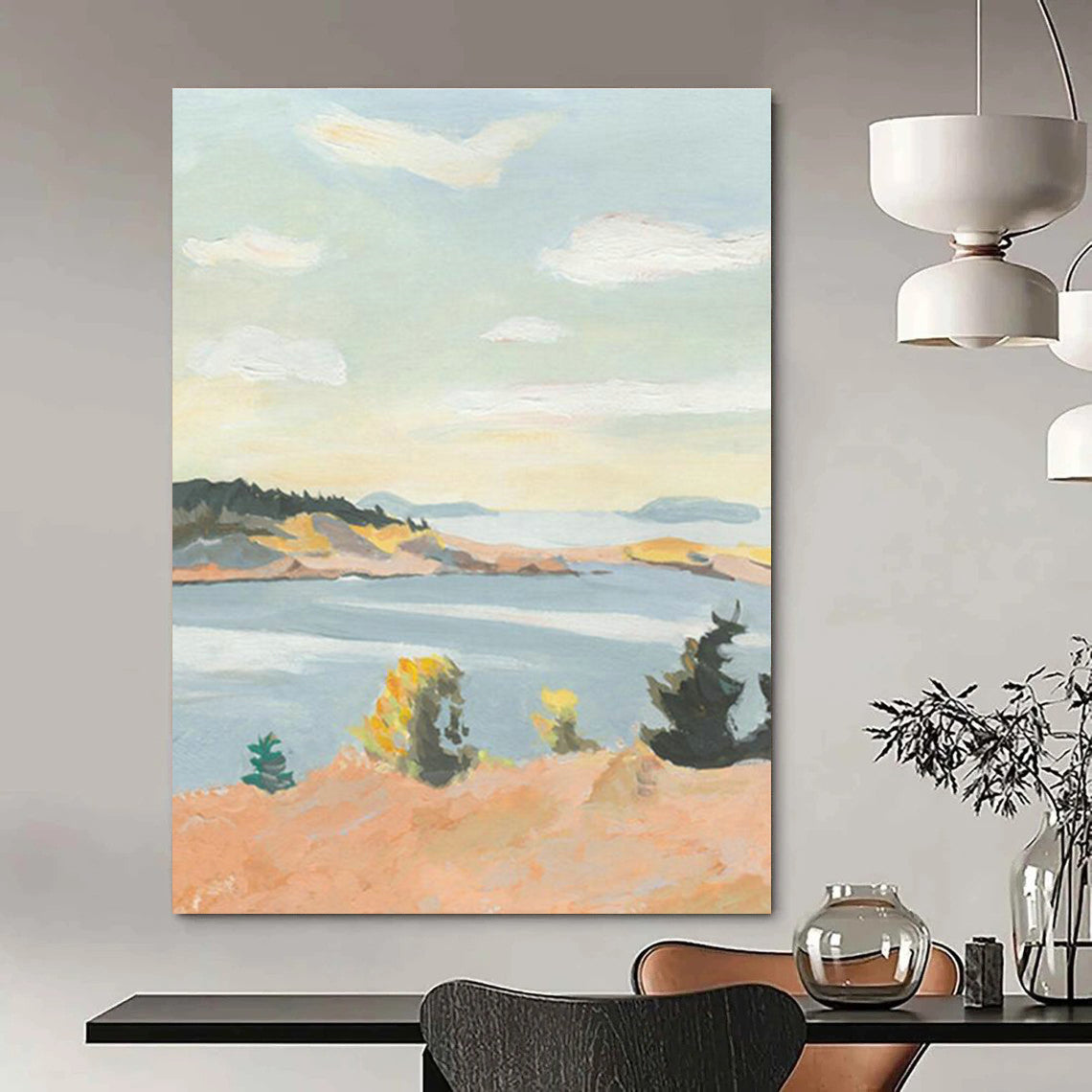Big Custom - Built Handmade Abstract Painting for Entryway and Office DLZ2160