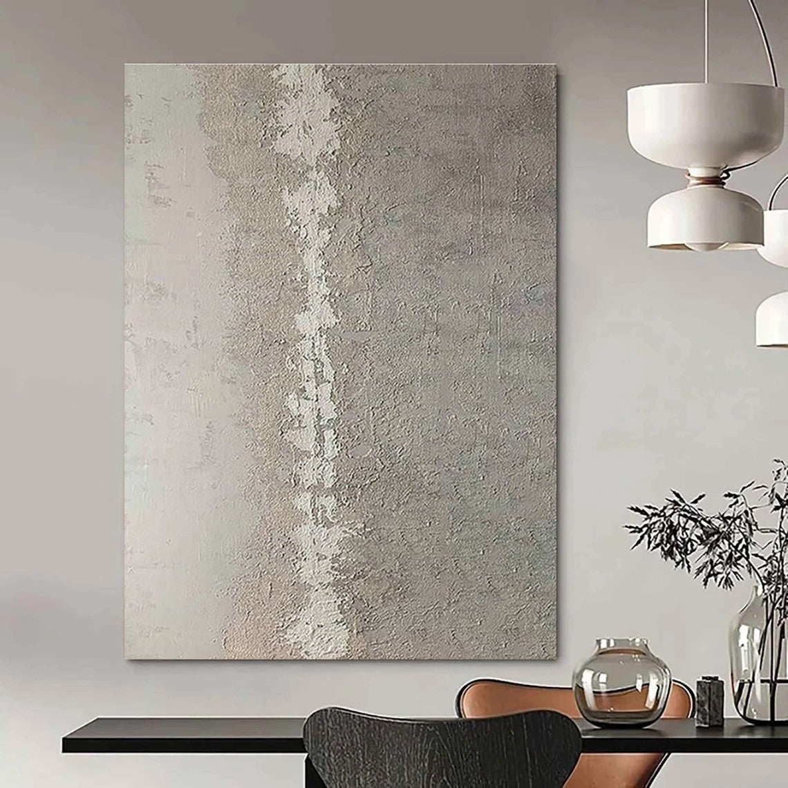 Large Customizable Handmade Abstract Painting for Bedroom Bed Footboard Wall and Living Room Coffee Table Lower Shelf Wall DLZ1884