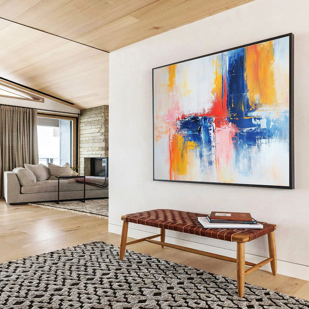 Soft Color Fusion Abstract Painting with Subtle Color Blends DYP422