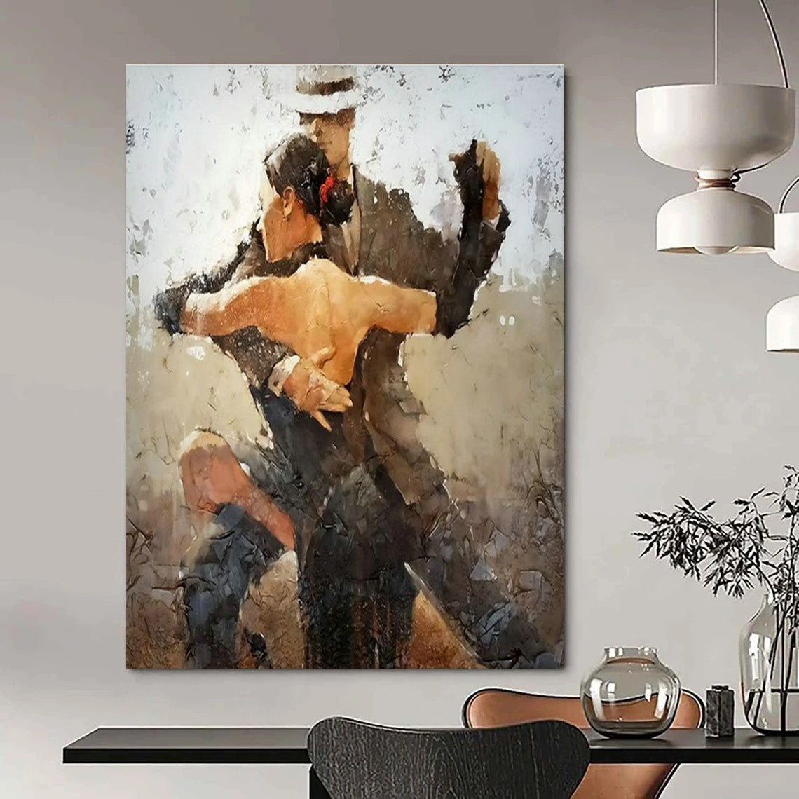 Handmade Abstract Canvas for Cottage Entryway & Living Room DLZ2336