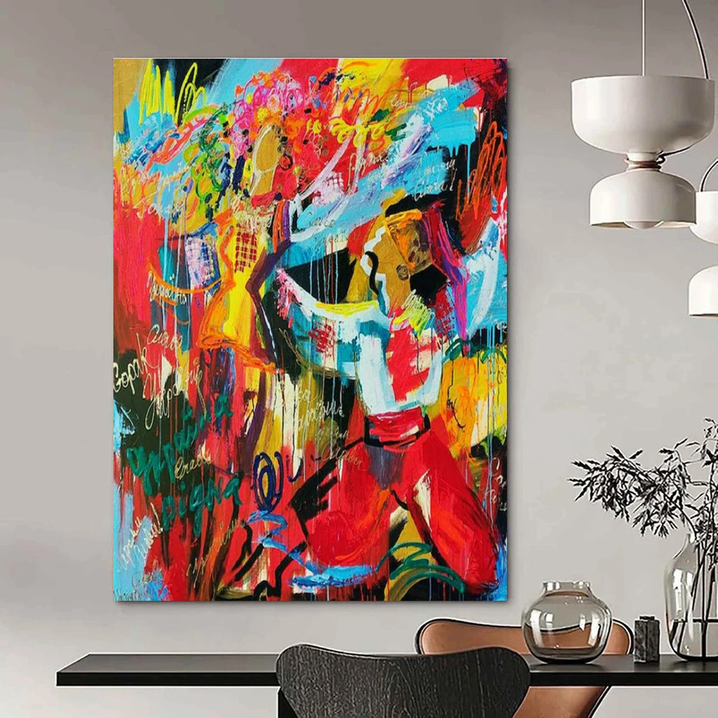 Stupendous Custom-Molded Hand Painted Abstract Art for Office & Dining Room DLZ2104