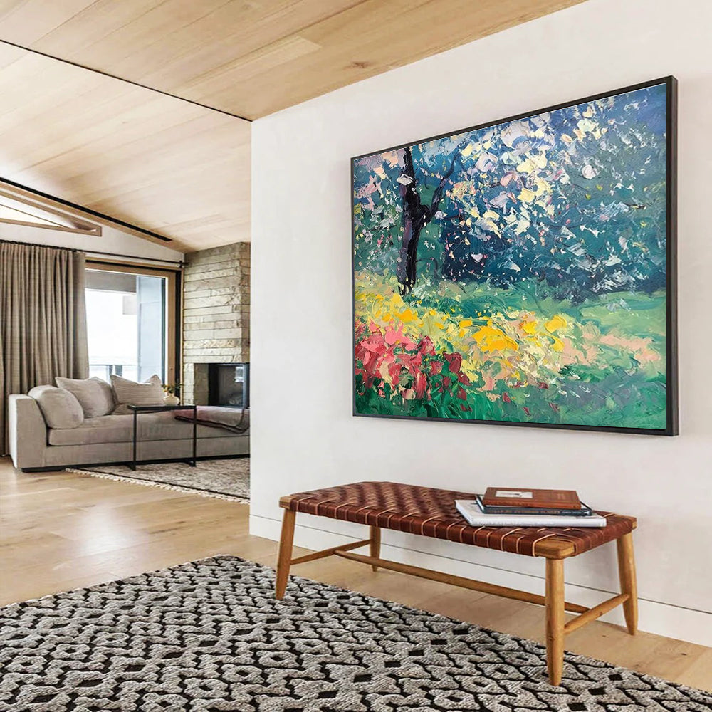Colorful Spring Garden Abstract Painting THY464