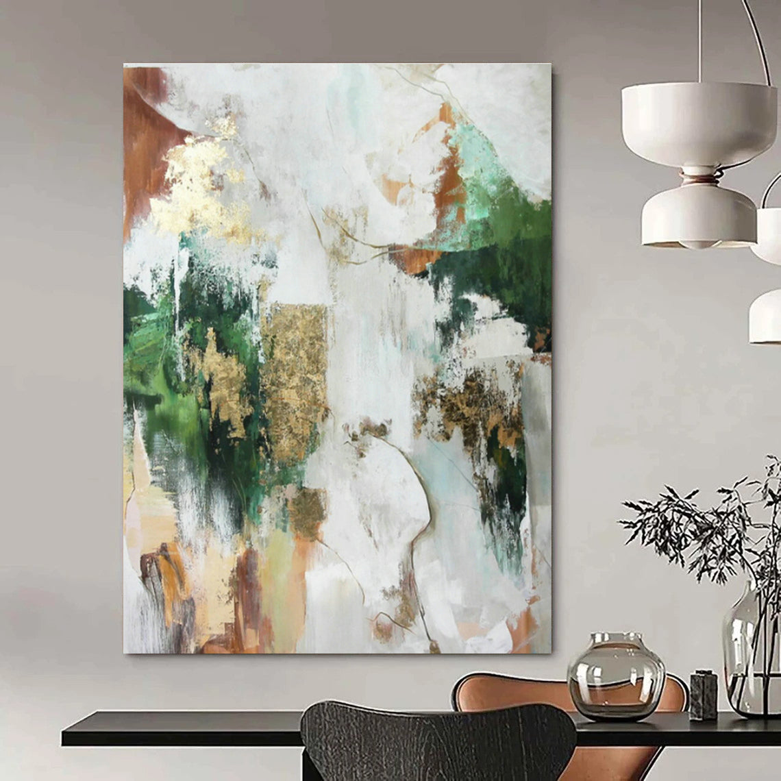 Oversized Personalized Hand-Painted Abstract Artwork for Hallway & Living Room DLZ1018